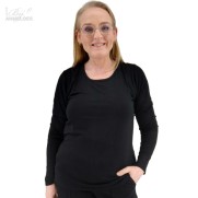 W T-shirt LM basic - Zwart